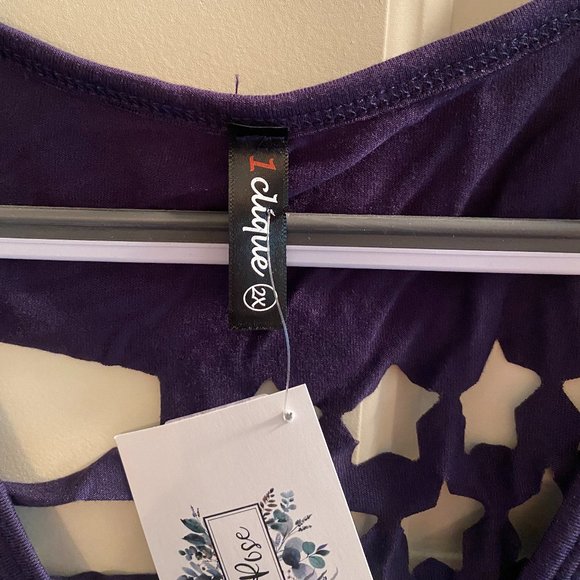 Star Spangled Banner Clique Tank Top~~Size 2X NWT - Picture 2 of 3